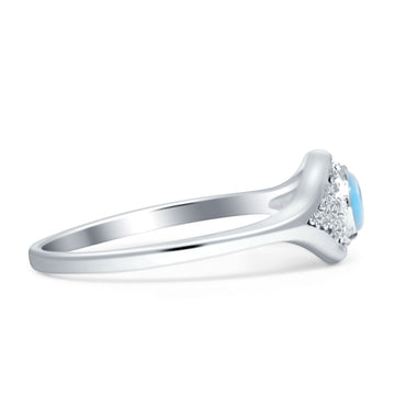 Marquise Style 7mm Evil Eye Cubic Zirconia Cluster Ring 925 Sterling Silver Wholesale